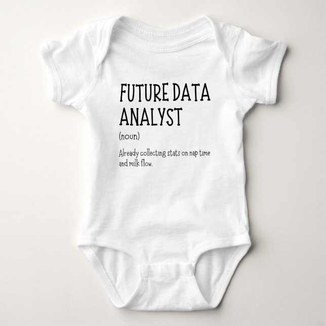 Future Data Analyst Funny Data Baby Saying Baby Strampler (Vorderseite)