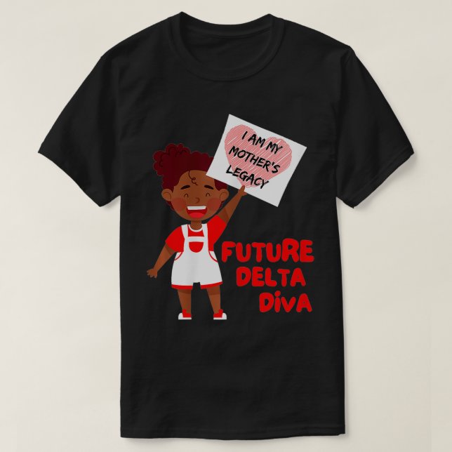 Future Delta Diva Black Studentinnenverbindung 191 T-Shirt (Design vorne)