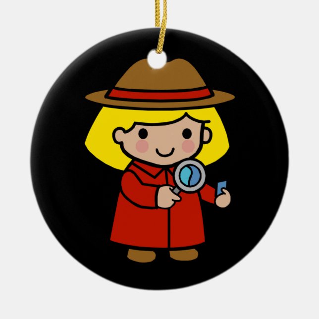 Future Detective / Forensic Scientist / P.I. Keramik Ornament (Vorne)