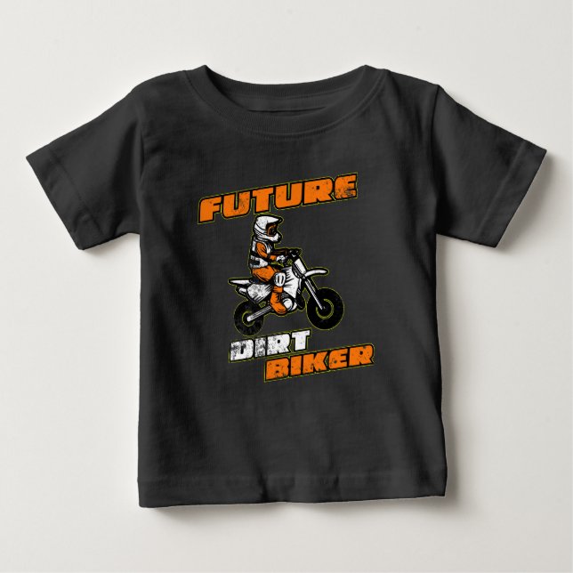 Future Dirt Biker Funny Motocross Gift for Kids Baby T-shirt (Vorderseite)
