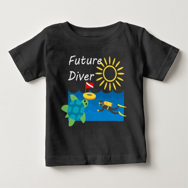 Future Diver Design - Baby Fine Jersey T-Shirt (Devant)