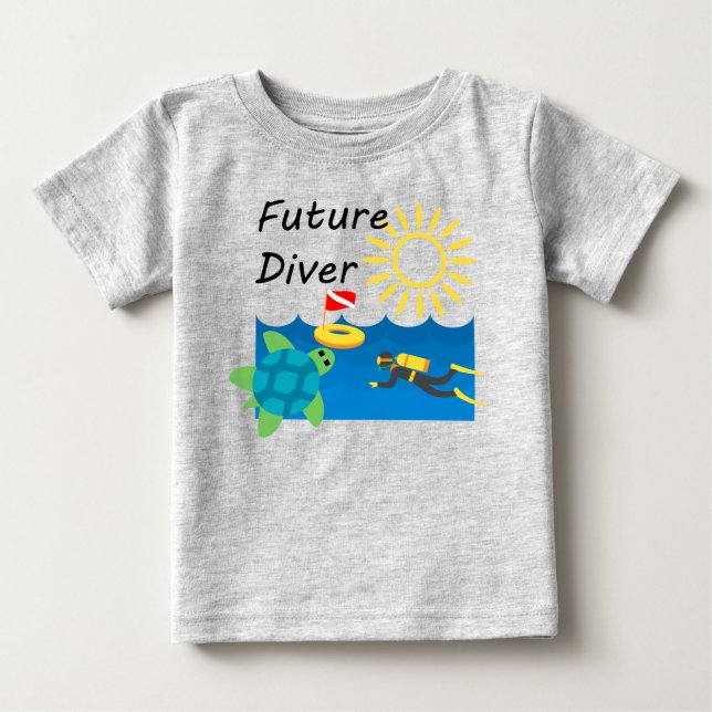 Future Diver Design - Baby Fine Jersey T-Shirt (Devant)