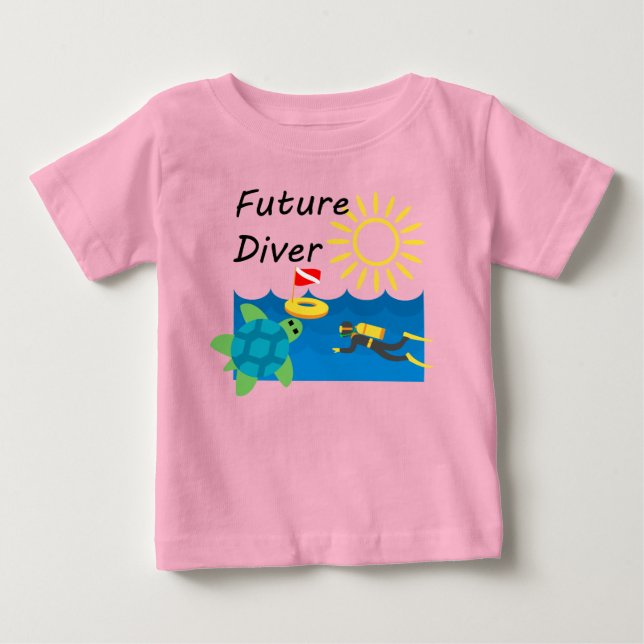 Future Diver Design - Baby Fine Jersey T - Shirt (Vorderseite)