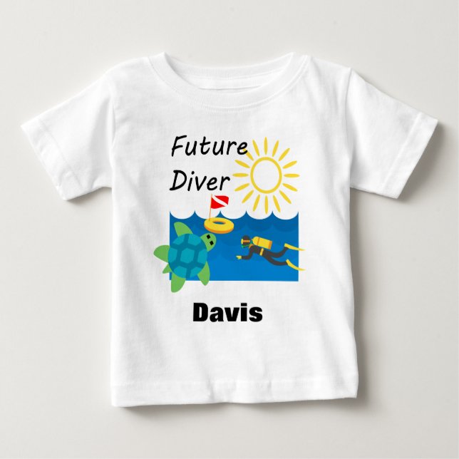 Future Diver Design - Baby Fine Jersey T - Shirt (Vorderseite)