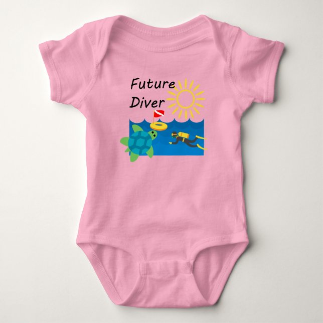 Future Diver Design - Baby Jersey Bodysuit Strampler (Vorderseite)