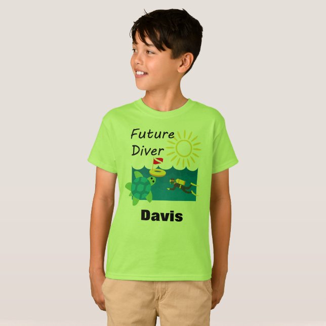 Future Diver Design - Kids' Basic T - Shirt (Vorne ganz)