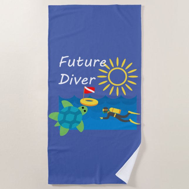 Future Diver Design - Strandtuch (Vorderseite)