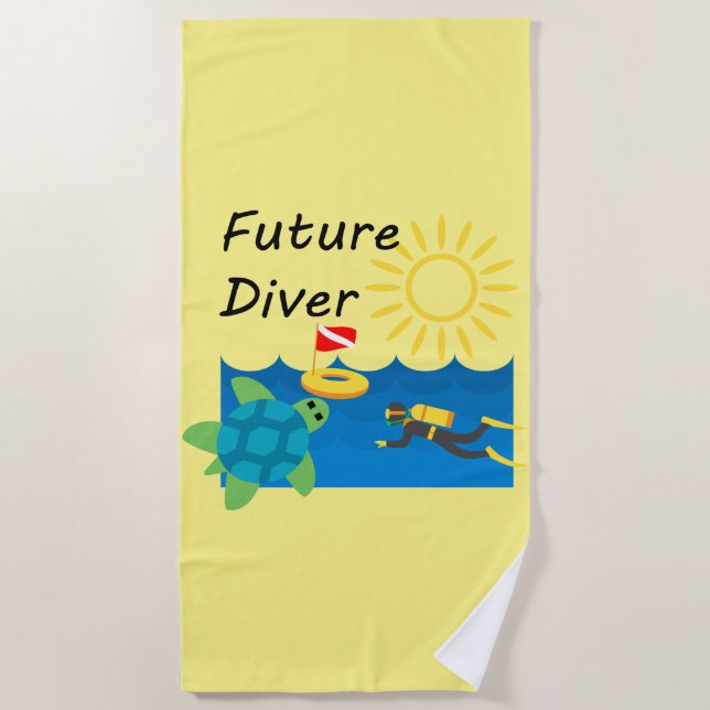 Future Diver Design - Strandtuch (Vorderseite)