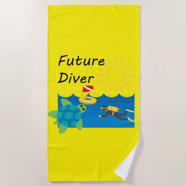 Future Diver Design - Strandtuch (Vorderseite)