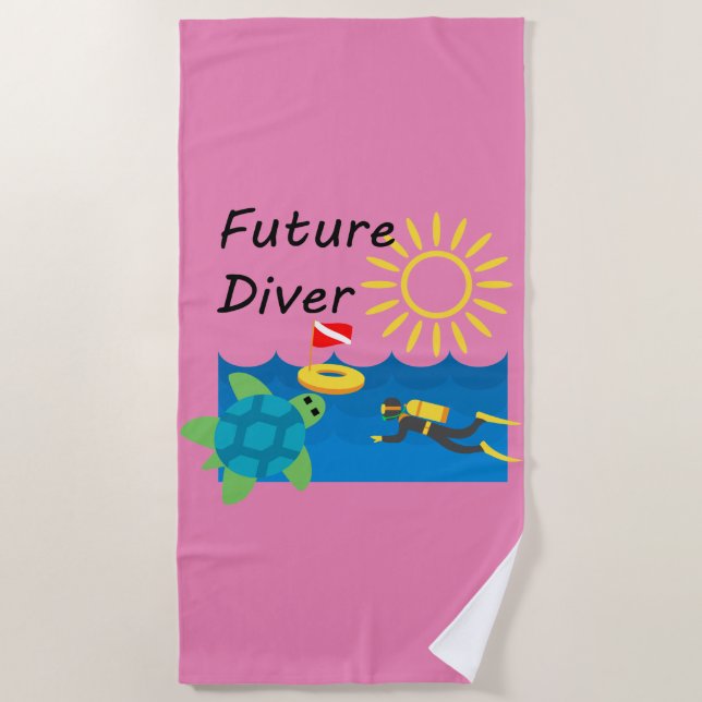 Future Diver Design - Strandtuch (Vorderseite)