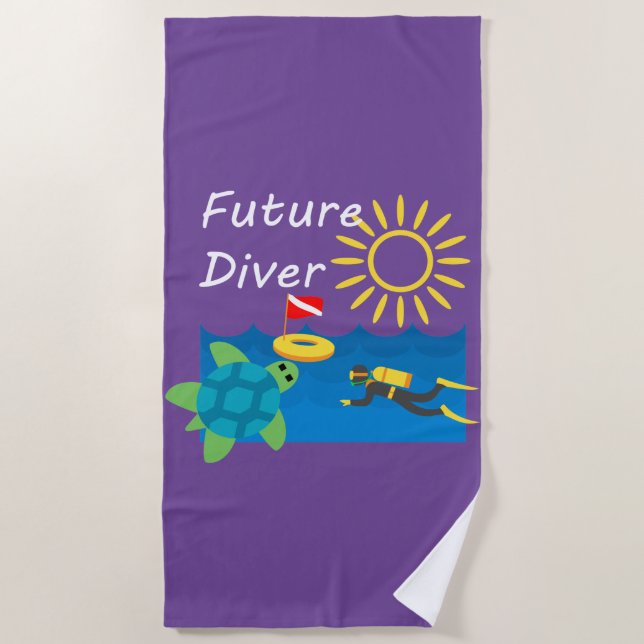 Future Diver Design - Strandtuch (Vorderseite)