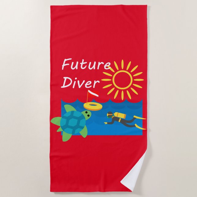 Future Diver Design - Strandtuch (Vorderseite)