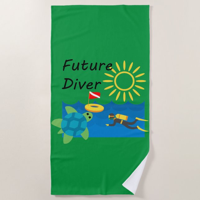 Future Diver Design - Strandtuch (Vorderseite)