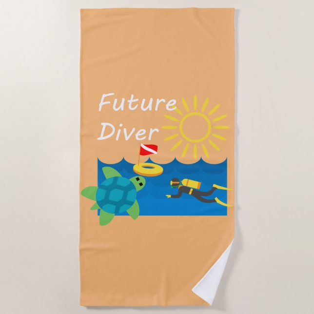 Future Diver Design - Strandtuch (Vorderseite)