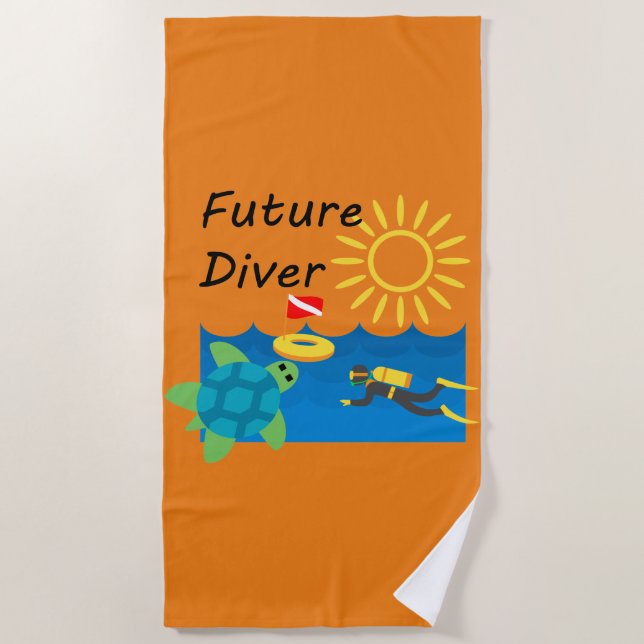Future Diver Design - Strandtuch (Vorderseite)