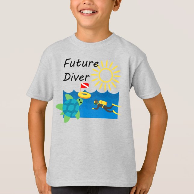 Future Diver Designer - T-Shirt de base pour enfan (Devant)
