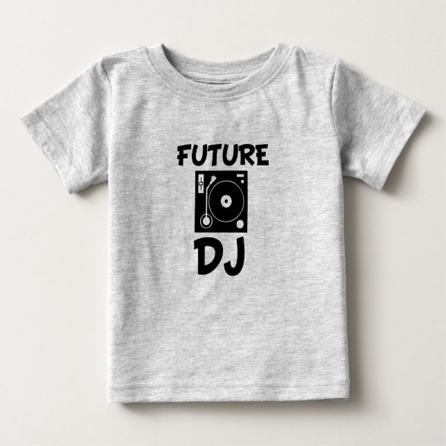 Future DJ lustiges Baby Shirt (Vorderseite)