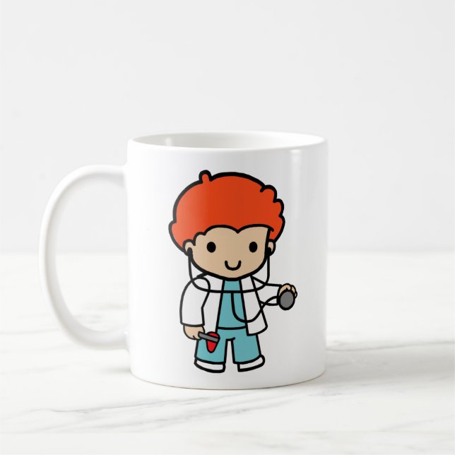 Future Doctor, cheveux orange Café Mug (Gauche)