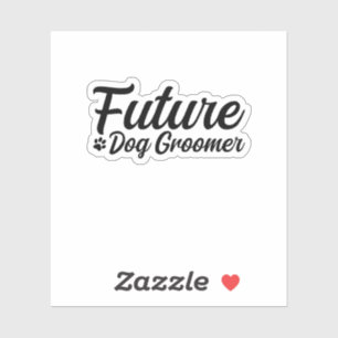 Future Dog Groomer Aufkleber