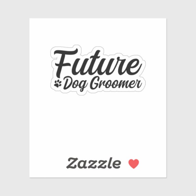 Future Dog Groomer Aufkleber (Blatt)