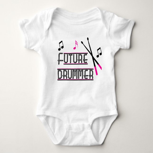 Future Drummer Baby Strampler (Vorderseite)
