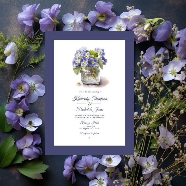Future Dusk Common Abend Primrose Floral Wedding Einladung (Future Dusk Wedding)