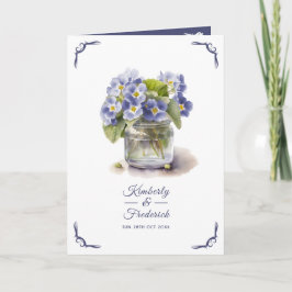 Future Dusk Common Abend Primrose Floral Wedding Programm