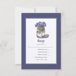 Future Dusk Common Abend Primrose Floral Wedding RSVP Karte