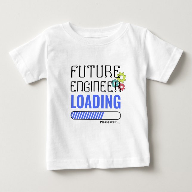 Future Engineer Laden Trendy Personalisiert Unisex Baby T-shirt (Vorderseite)