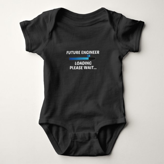 Future engineer Loading  Please Wait...,baby gift  Baby Strampler (Vorderseite)