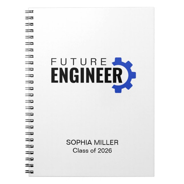 Future Engineer Personalized Graduation Notizblock (Vorderseite)