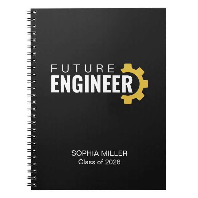 Future Engineer Personalized Graduation Notizblock (Vorderseite)