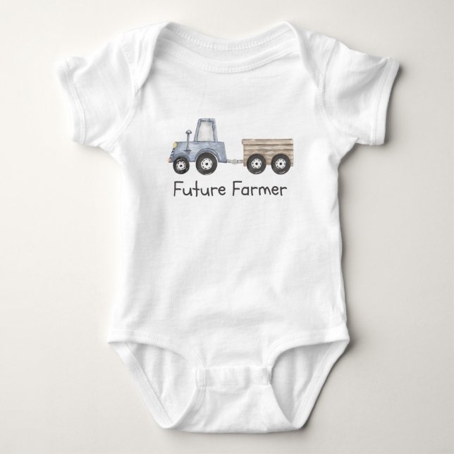 Future Farmer, Country Baby Shower Gift Baby Strampler (Vorderseite)