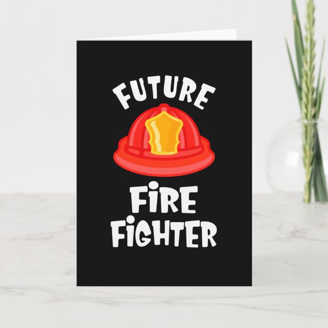 Future Firefighter Kindergeburtstag Geschenk Karte (Vorderseite)