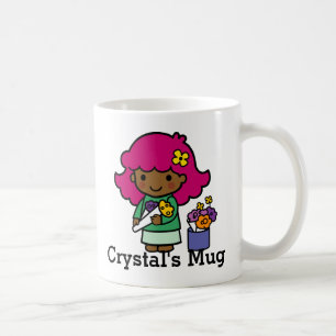 Future Florist Girl mit Blume Kaffeetasse