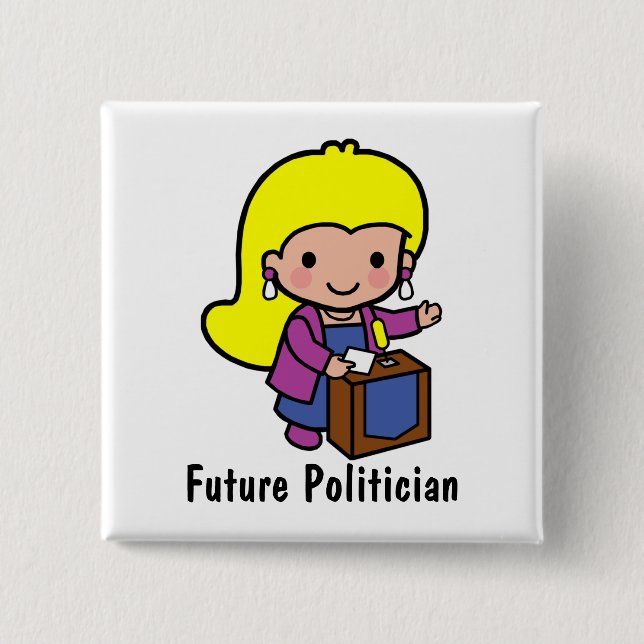 Future Girl Politician / Lautsprecher Button (Vorderseite)