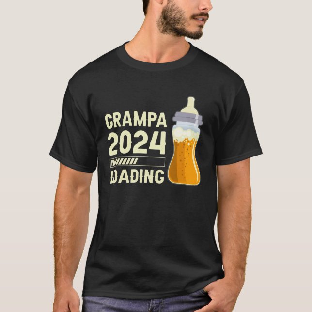 Future Grampa Grampa to be Grampa 2024 loading T-Shirt (Vorderseite)