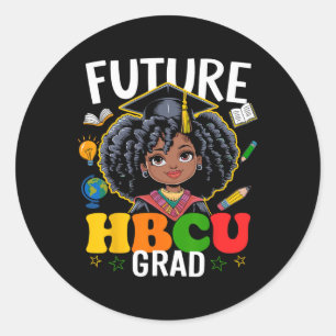 Future Hbcu Grad Afro Kinder Schwarze Geschichte M Runder Aufkleber