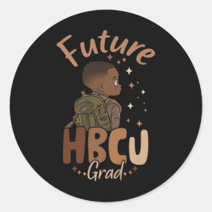 Future Hbcu Grad Black History Month Boy Graduatio Runder Aufkleber