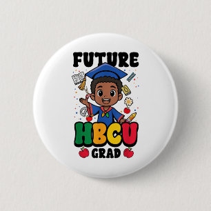 Future Hbcu Grad Boy Black History Uni Graduat Button