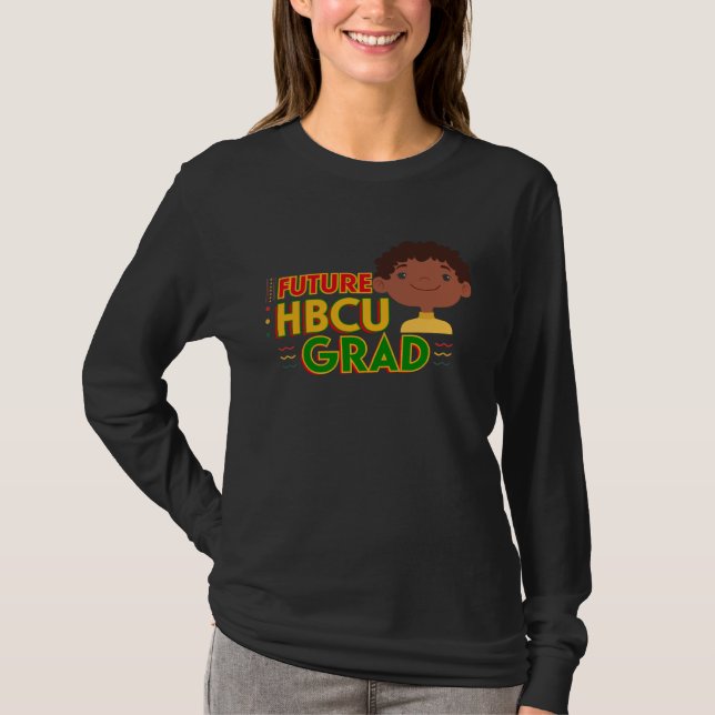 Future HBCU Grad Cute Boy African American Black H T-Shirt (Vorderseite)