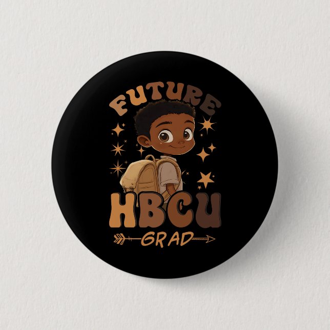 Future Hbcu Grad History Black Boy Abschluss Hbcu Button (Vorderseite)