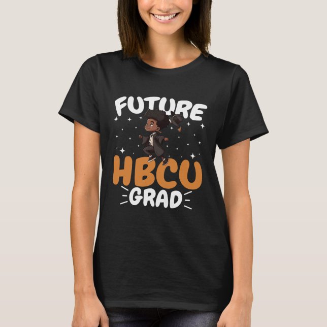 Future HBCU Grad History Black College Youth Black T-Shirt (Vorderseite)