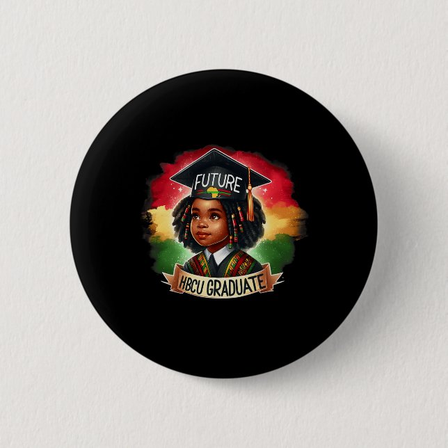 Future Hbcu Graduate Pride Black Kids Black Histor Button (Vorderseite)