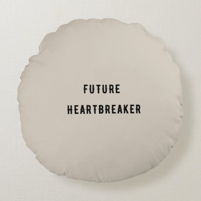 Future Heartbreaker Rundes Kissen (Vorderseite)