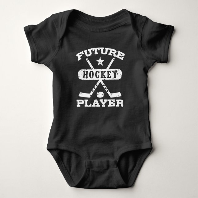 Future Hockey Player Baby Bodysuit Strampler (Vorderseite)