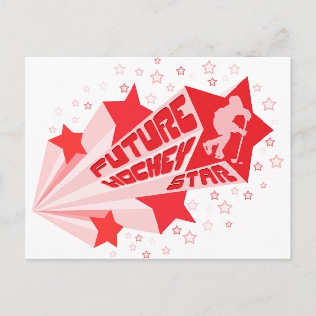 Future Hockey Star Postkarte (Vorderseite)