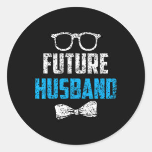 Future Husband Bachelor Party Wedding Groom Sprich Runder Aufkleber