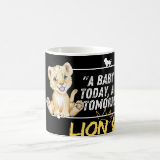 Future King: Baby Lion Motivierend Tasse Artwork