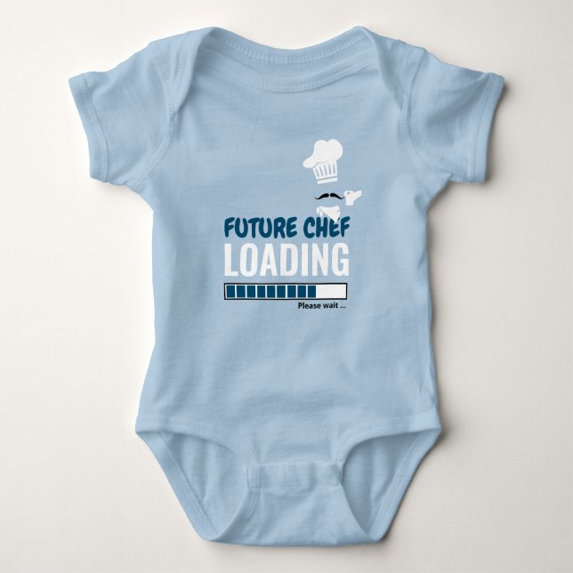 Future Koch Loading Trendy Funny Personalisiert Bo Baby Strampler (Vorderseite)